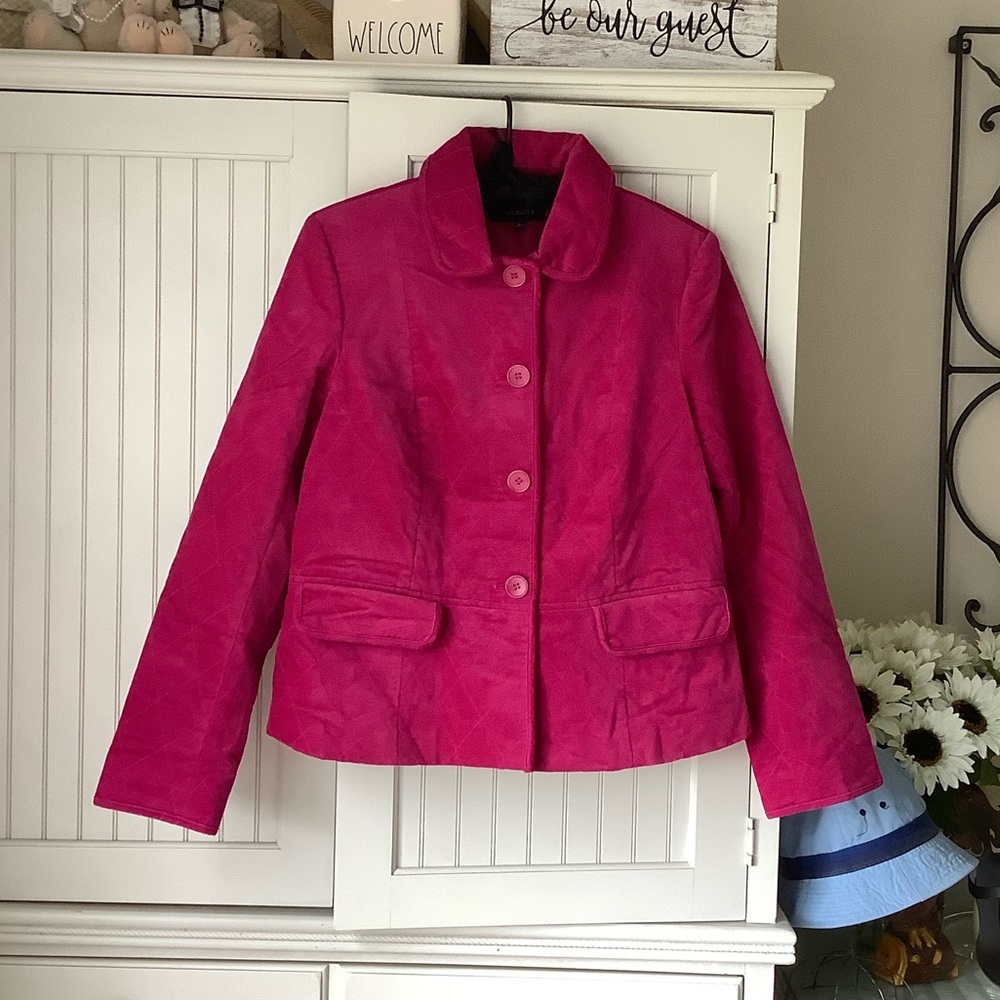 NWT Talbots Fuchsia Quilted Jacket